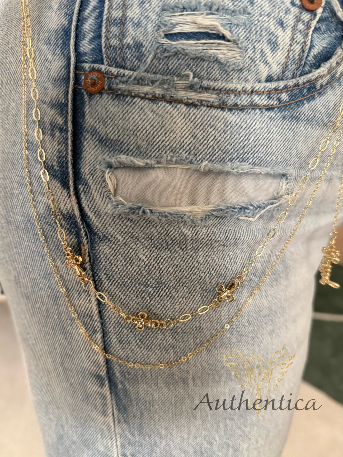 Layered Jean/ wallet/purse chain (BLESSED)