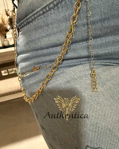 Layered Chain Jean/Wallet/Purse