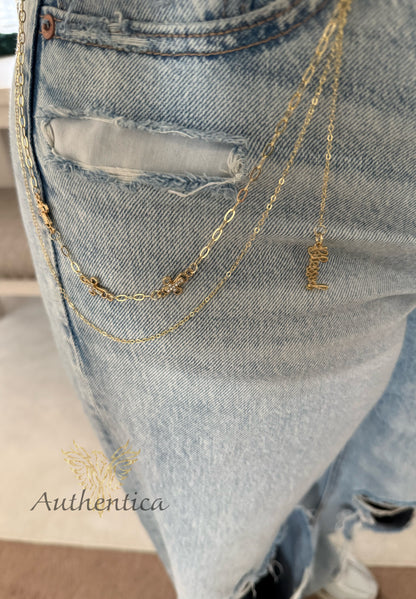 Layered Jean/ wallet/purse chain (BLESSED)